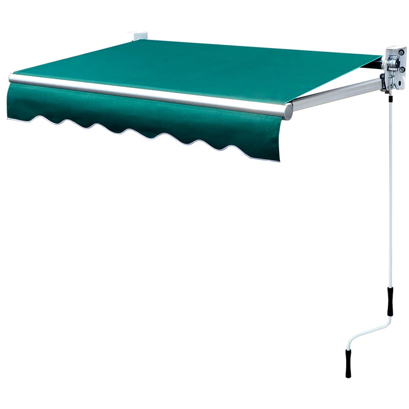 ATV&UTVModern 2/1.5 Meter Waterproof Curved Sunshade Awning Strong Aluminum Alloy Frame Remote Control Retractable Patio Garden