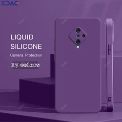Soft Original Phone Case Covers for VIVO V17 Russia Neo Candy Color Square Liquid Silicone Camera Protection High Qualtiy Fundas