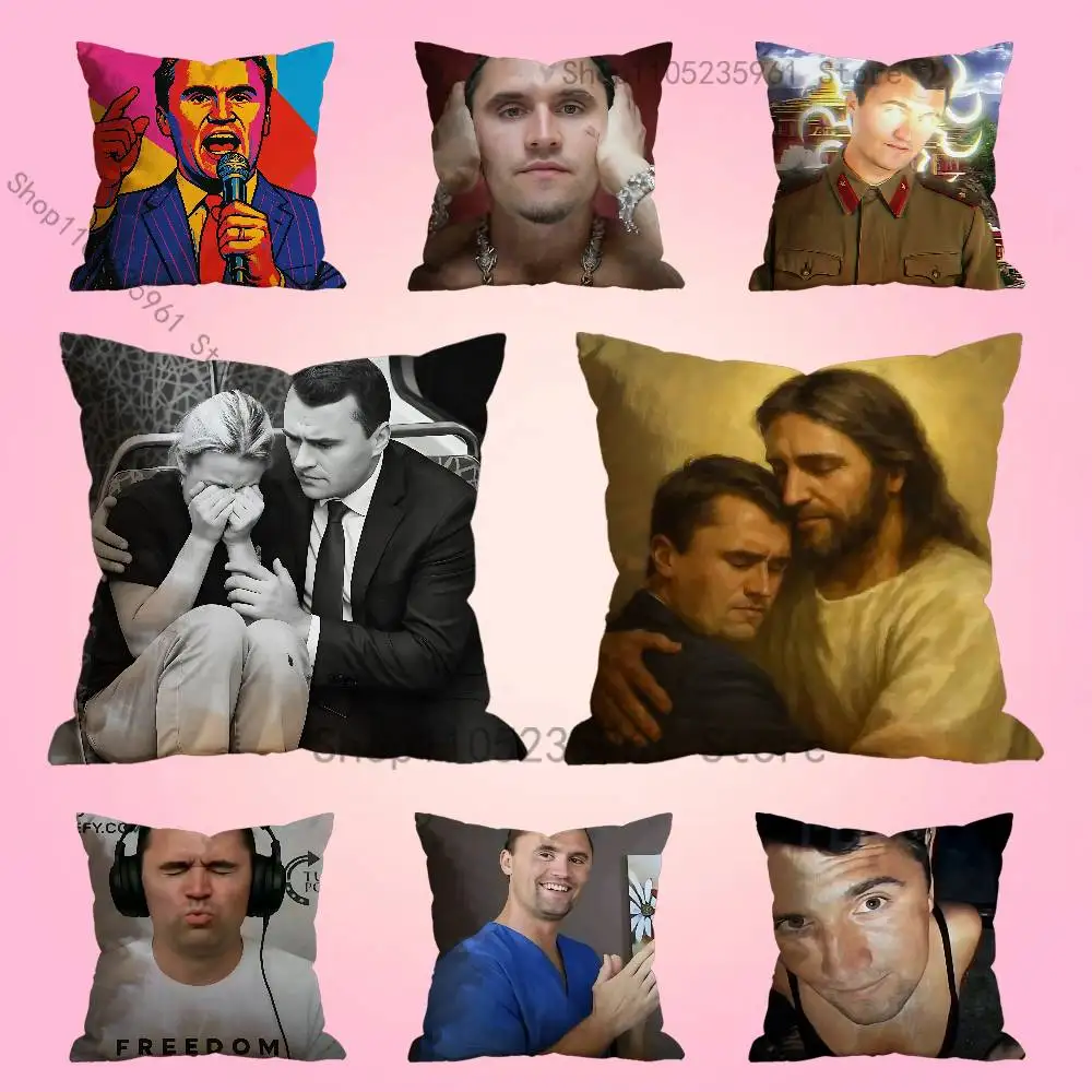 

C-Charlie K-KirkS Various Sizes Square Pillow Case For Car Home Bedchamber Decor Custom Valentine gift