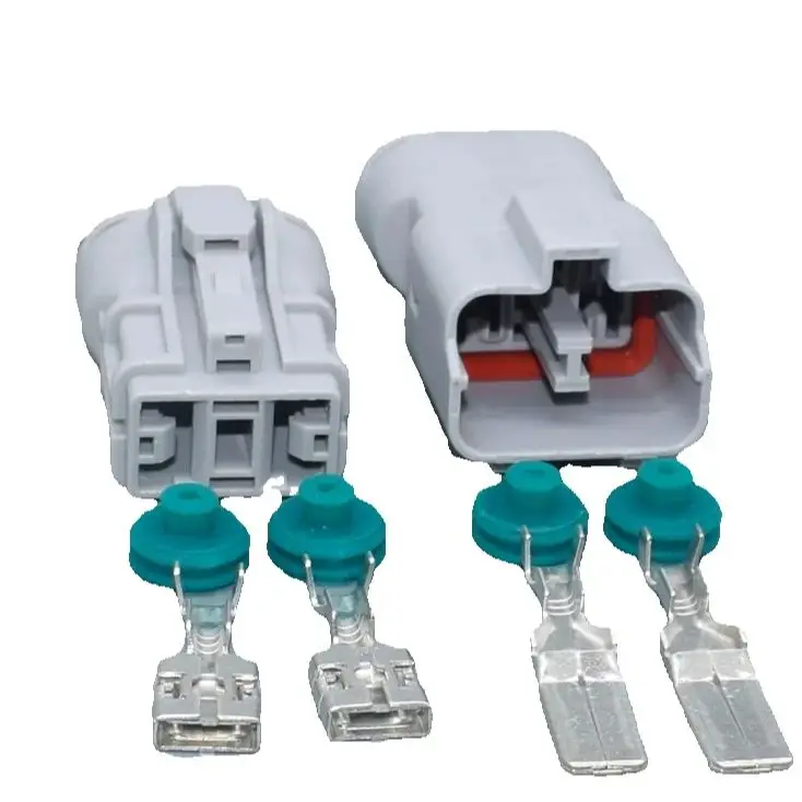 

Worldgolden Pin by roll 3000set male+2000sets female 2 Pin 9.5MM Gray High Current Plug Connector Car Plugs