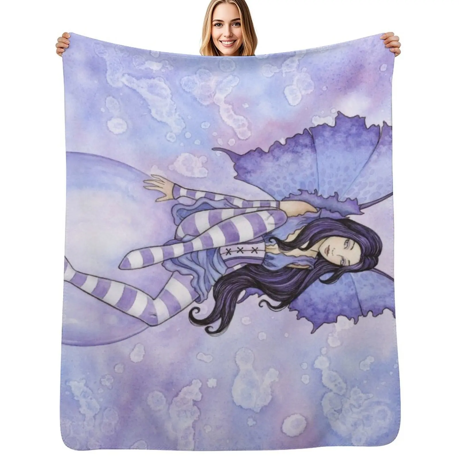Bubble Rider Throw Blanket Warm Throw Blanket Gift for Anniversary