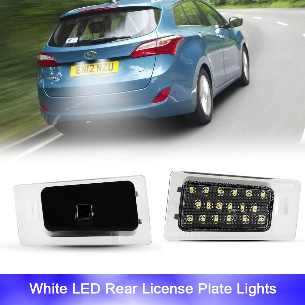 

2x LED Rear Tail License Number Plate Lights No Error For Kia Seltos KX3 Forte5 Forte Koup K3 Cerato Ceed 3 Wagon Hyundai Accent