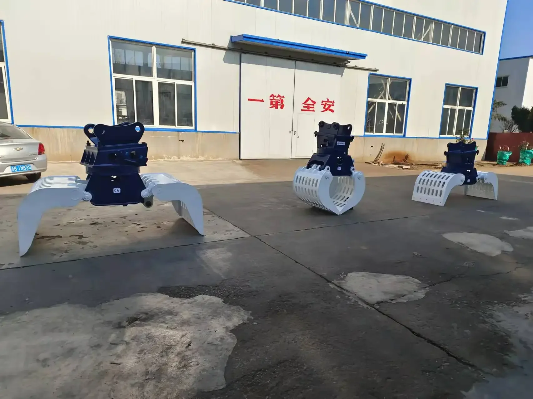Double Motor Big Power Hydraulic Demolition Sorting Grapple For 2-4ton Mini Excavator Backhoe