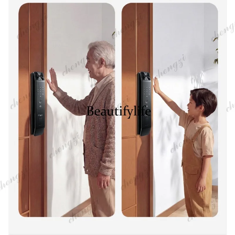 Automatic fingerprint home security door facial recognition smart door electronic password lock