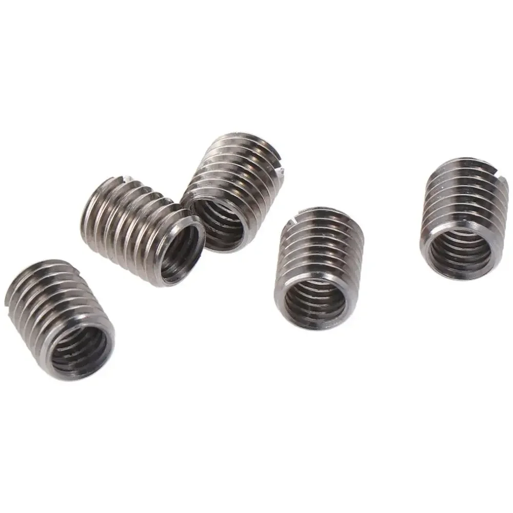 5Pcs Stainless Steel Thread Repair Insert Kit Thread Adapters Sleeve Reducing Nut for M10 12mm Male to M8 Female