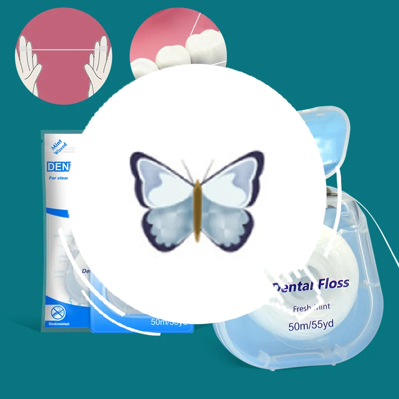 

50m Portable Floss Care Picks Tooth Cleaning Tool With Case Practical Health Hygiene Supplies Oral Care