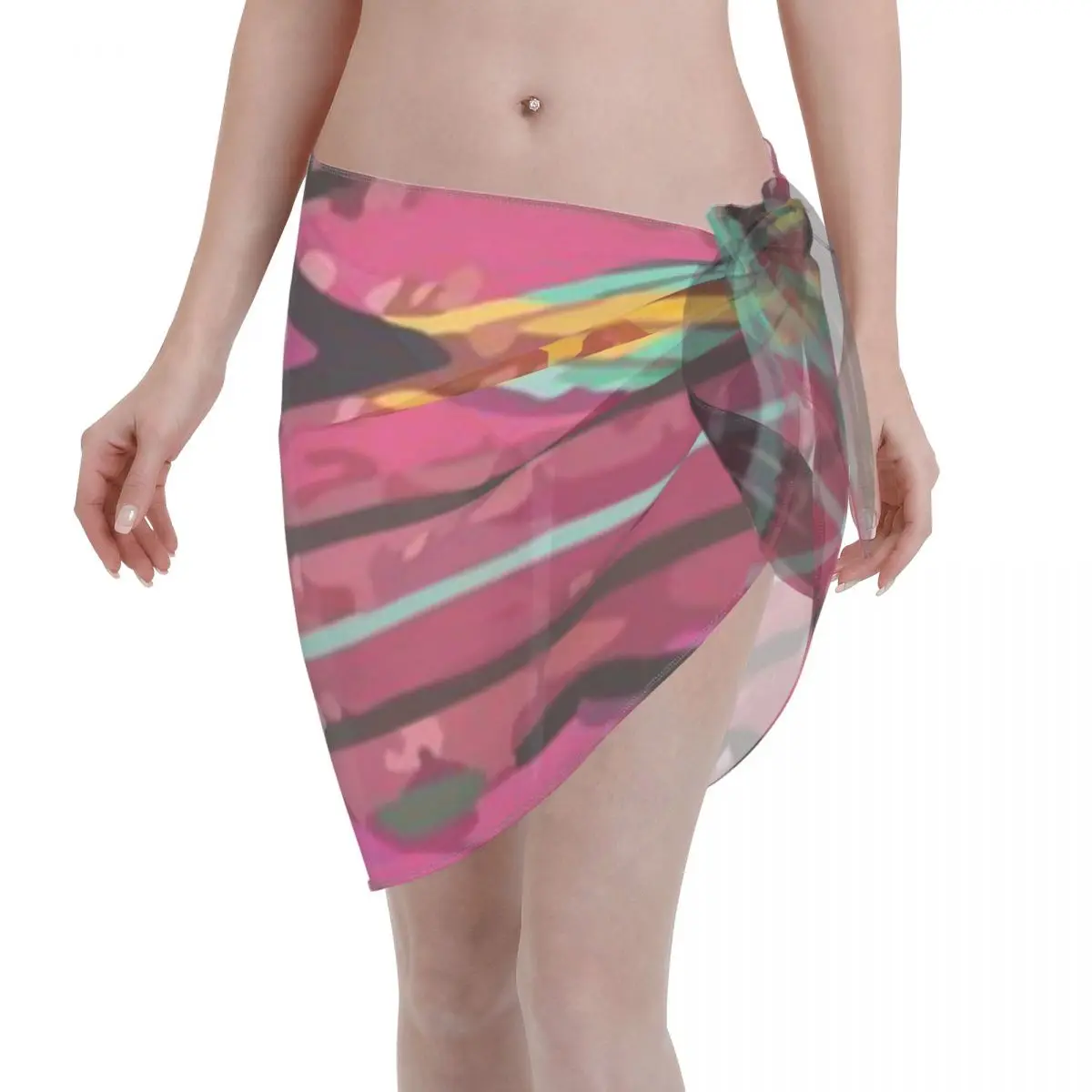 Promotion Magenta Aztec Embroidery Maximalist Decor Chevron Folk Art Women's Beach Wrap SkirtSpa Treatment Outfit Cover Up Pareo