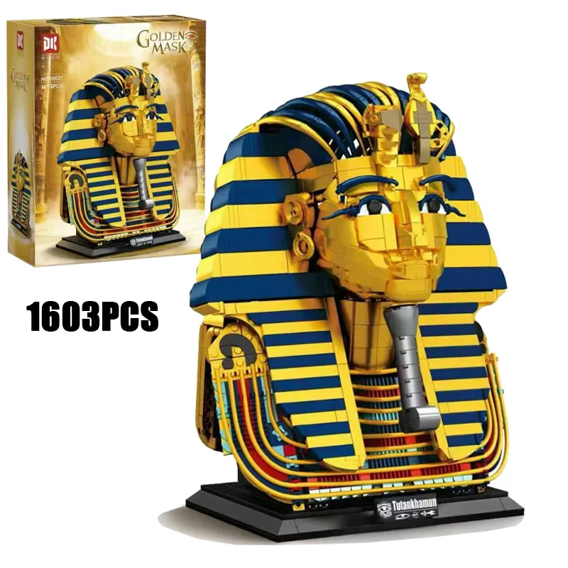 

1603PCS Creative Golden Mask Model Building Blocks Exquisite Collectibles Construction Bricks Toy The Perfect Gift For Family