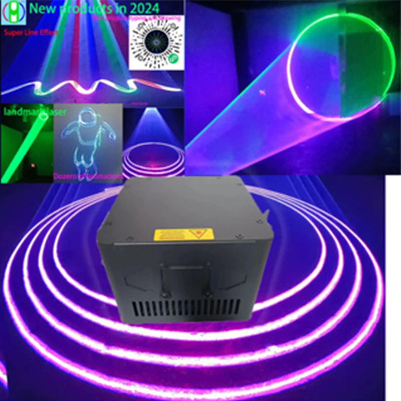 Mobile controlled full-color laser light RGB party disco laser projector 3W-5W mini program app suitable for iOS/Android phones