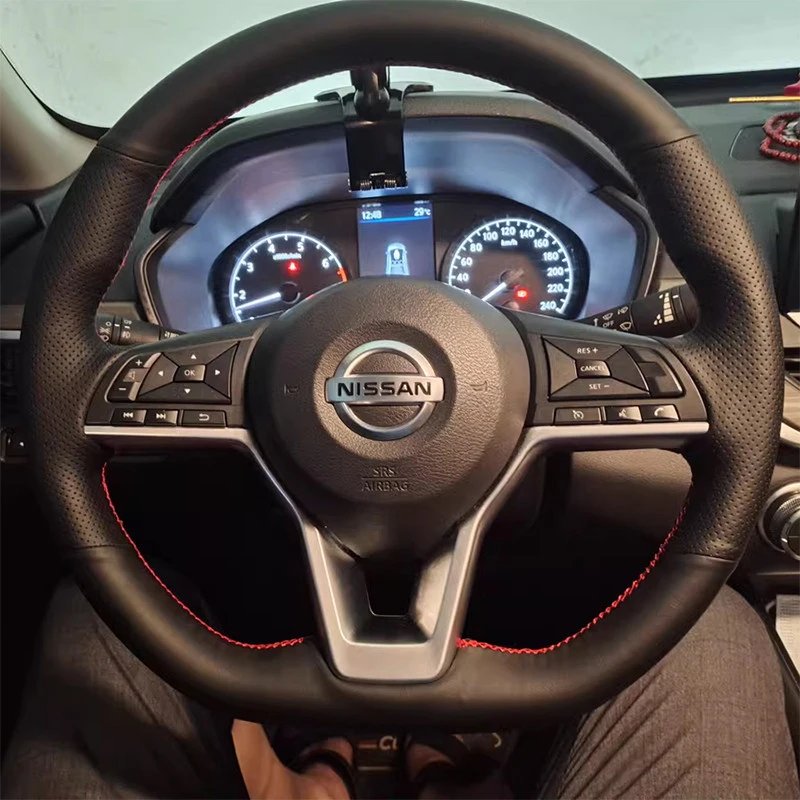 

Кожаные чехлы на руль для Nissan Sylphy ‌ Сентра ‌ Qashqai 2020-2025, Kicks, X-trail 2017-2021, Teana 2020-2022