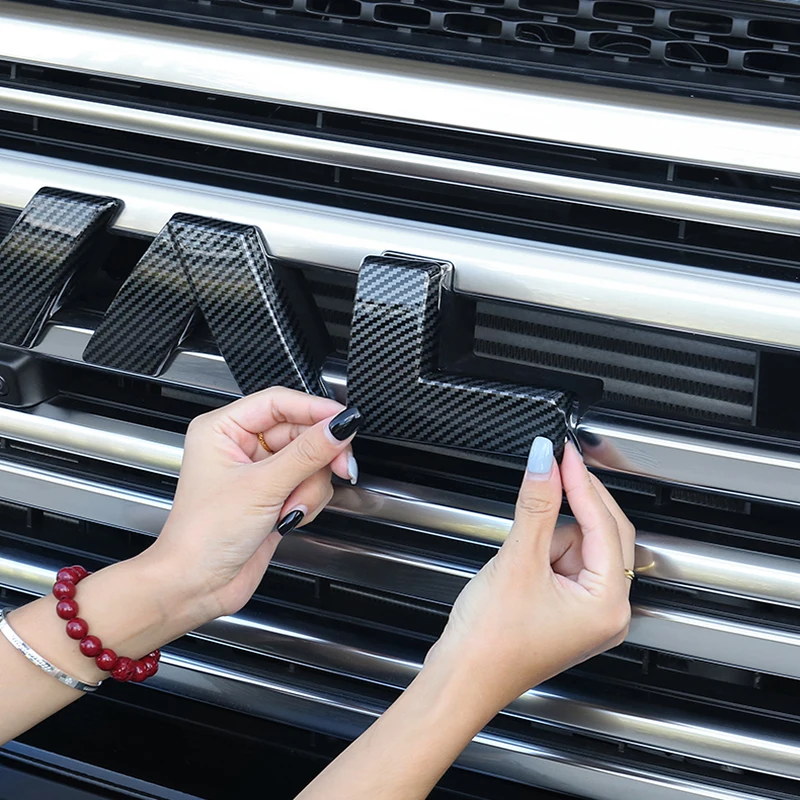 For Haval H9 2th 2024 2025 3D ABS Great Wall Sticker Car Front Emblem Badge Decals Black Badge Logo Emblem Cover Car-Styling
