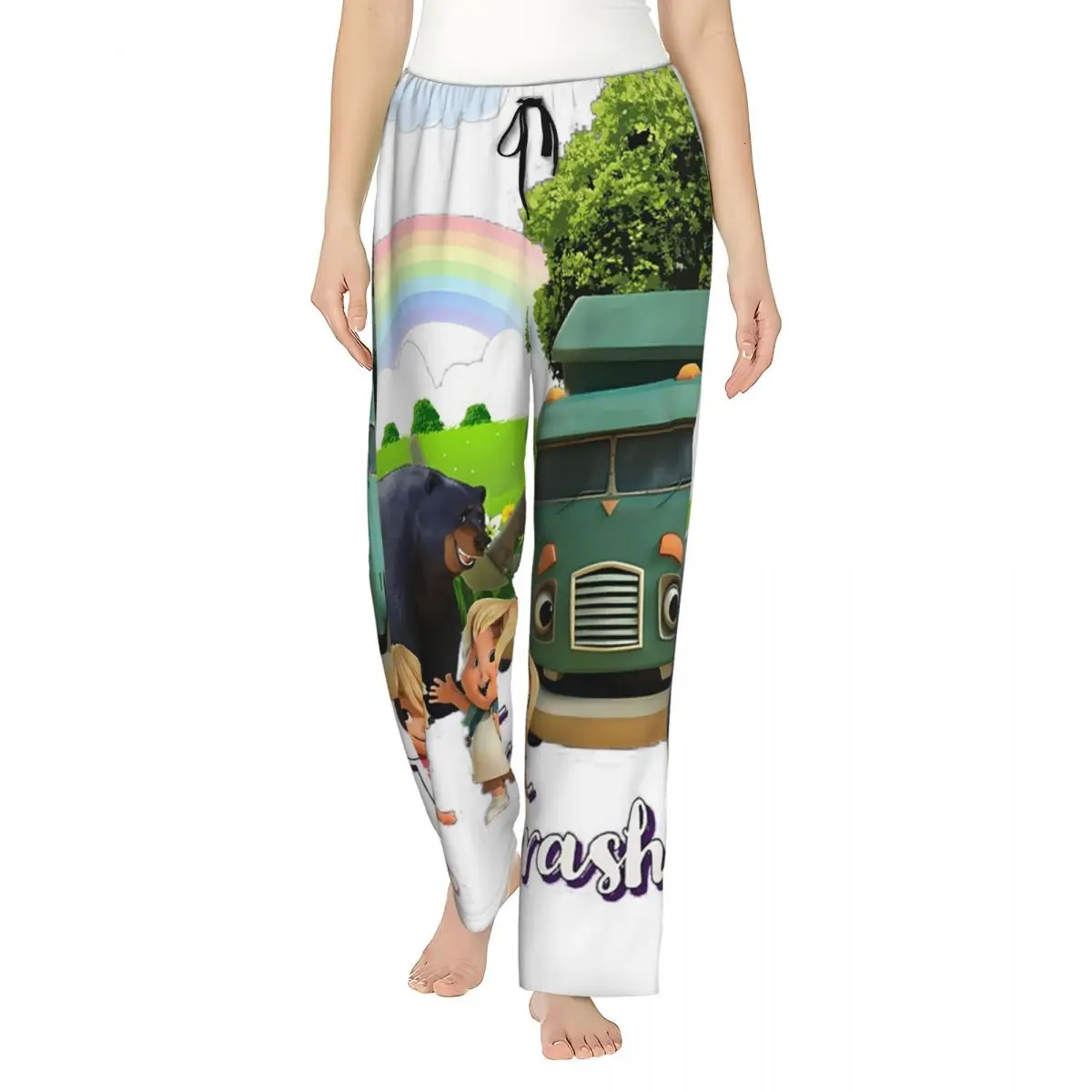 

Custom Trash Truck Animation, Trash Truck Netflix Women Pajama Pants Lounge Sleep Sleepwear Bottoms with Pockets