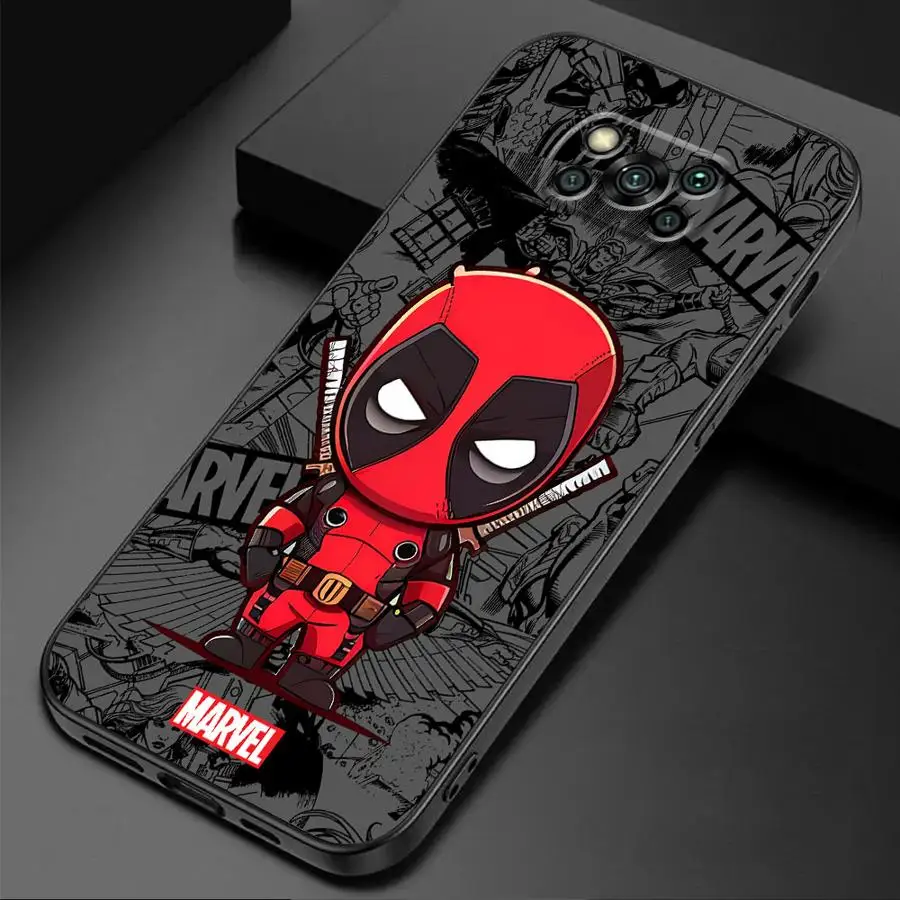 Marvel Deadpool Groot Cover Phone Case for Poco C40 M3 X4 GT X3 NFC M5 M4 Pro 5G F5 F1 C50 C51 X4 Pro TPU Soft