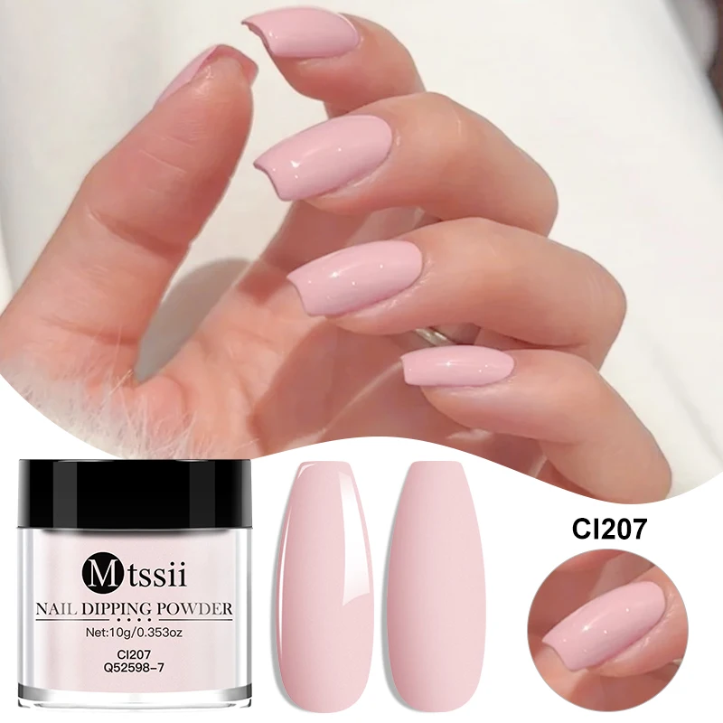 10g Nude Roze Nagel Dipping Powder Sprankelende Verloop Acrylpoeder Nagelglitter Stof Natuurlijk Droog Geen Lamp Uitharding Nodig Nagel Chrome
