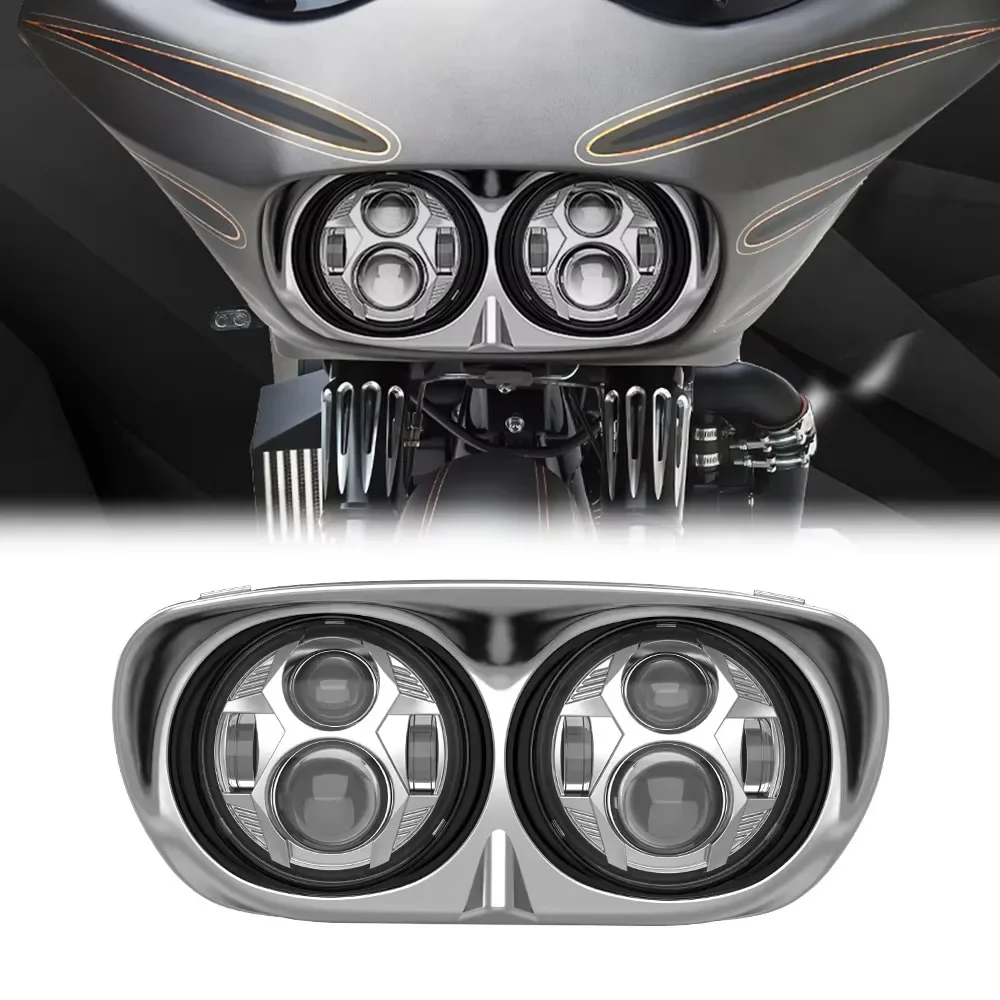 For HARLEY ROAD GLIDE Acssories LOYO Motorcycle Led Headlight Front Head lamp For Harley Road Glide 1998-2013