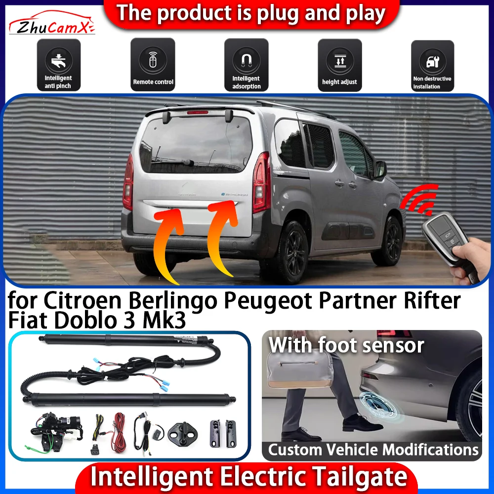 Smart Powered Tailgate System for Citroen Berlingo Peugeot Partner Rifter Fiat Doblo 3 Mk3 Automatic Intelligent Control Kit