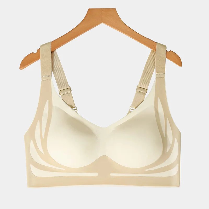 Plus Size Super Gather Push Up Bras Women Soft Support Seamless Underwear Female Full Cup Lift-Up Bras No Steel Sleepwear