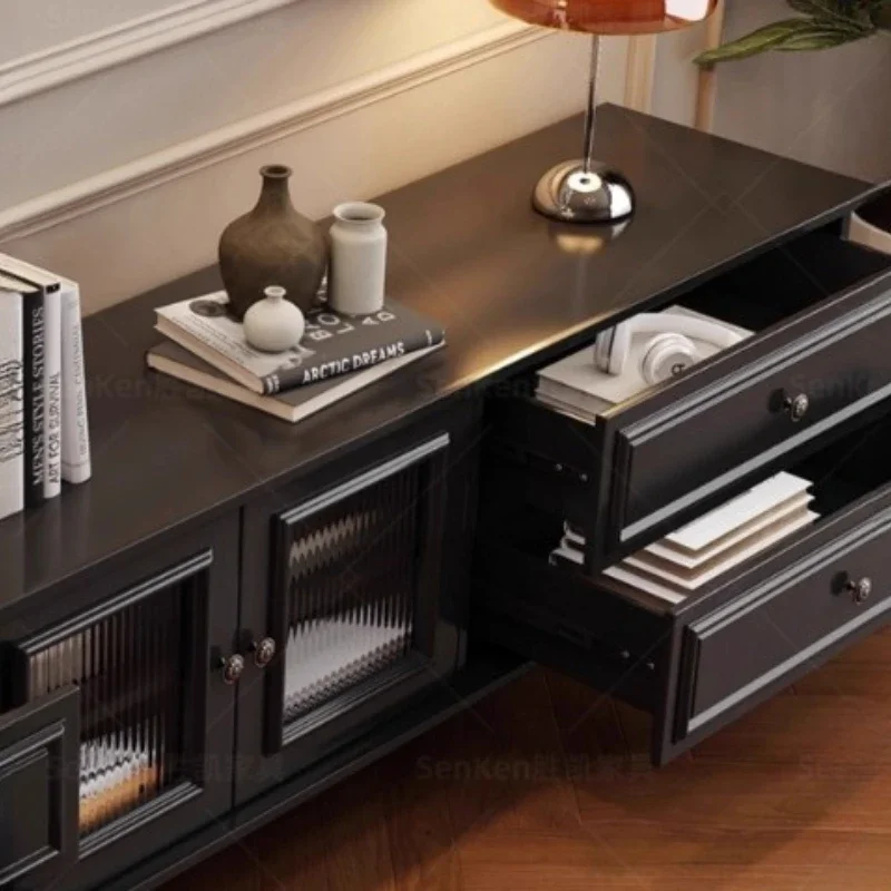 الشمال عالية الجودة خشب متين حامل تلفاز خمر غرفة المعيشة منزل تخزين خزانة الأمريكية ميسا الفقرة التلفزيون أثاث المنزل