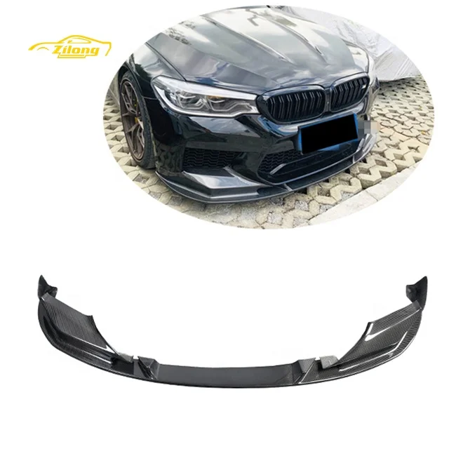 สําหรับ 2017-2019 BMW M5 F90 กันชนหน้า 3D สไตล์คาร์บอนไฟเบอร์ด้านหน้า lip