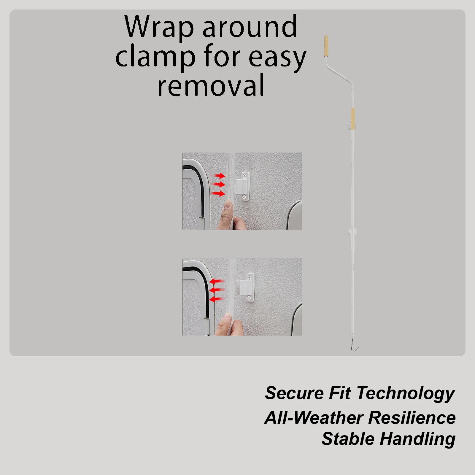 

Awning Crank Hook Sun Shade Support With Screws RV Awning Rod Bracket For Shops Cafes Food Trucks Sun Shade Garden Outdoor