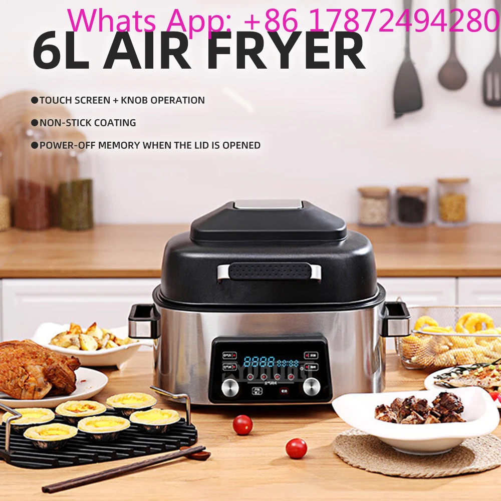 6L Capacity Air Fryer Multifunctional Frying Oven Integrated Fryer With Three-dimensional Surround Heating Freidoras De Aire