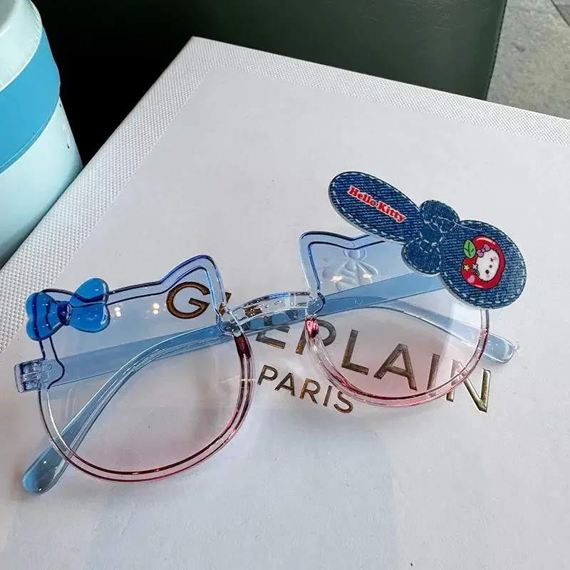 Niedliche Tier-Sonnenbrille, Schleife, Farbe KT, Katze, Persönlichkeit, Sonnenbrille, Mädchen, Foto, dekorative Brille