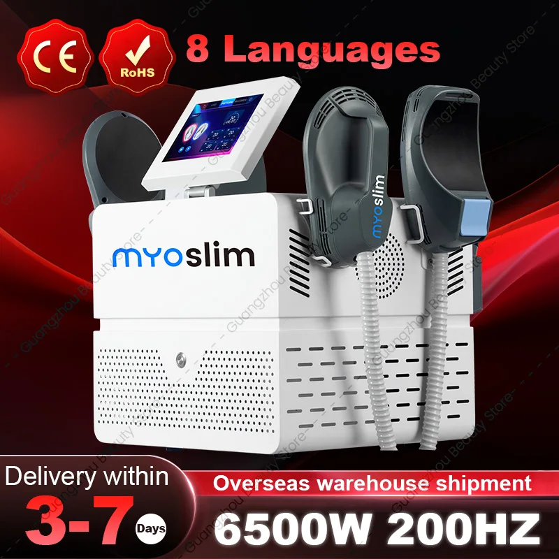 EMSzero Myoslim 15 Tesla 6500W Machine de remodelage corporel électromagnétique RF, perte de poids, brûlage des graisses, amincissement, stimulation musculaire