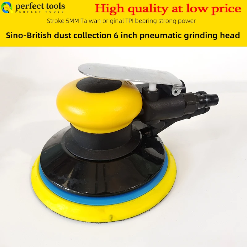 

6 Inch Pneumatic Sander Dry Grinding Dustfree Ash Grinder Sander Wind Mill Car Putty Eccentric orbit Sandpaper Machine