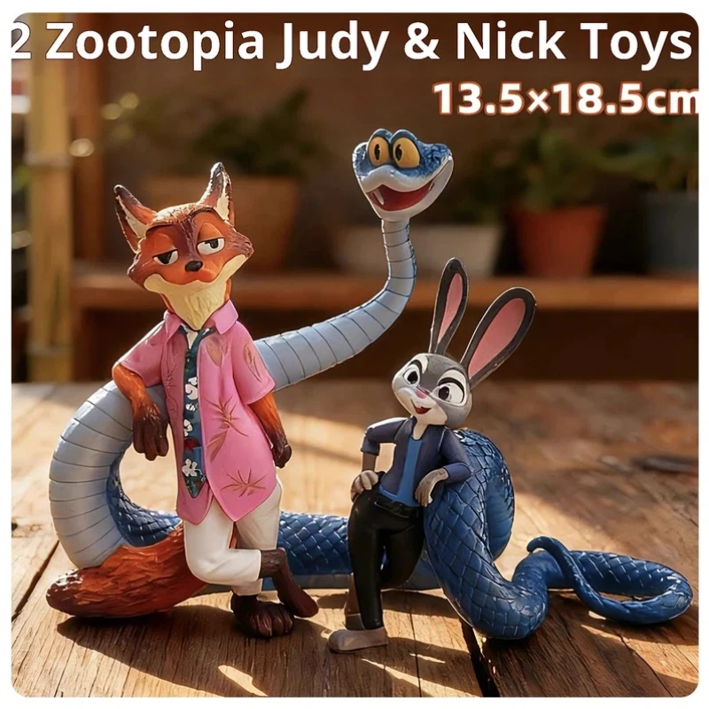 

Zootopia 2 Movie Toys Action Figure Collectible Model Dolls Judy Rabbit Nick Fox Gary Snake Figurines Room Decoration Gifts