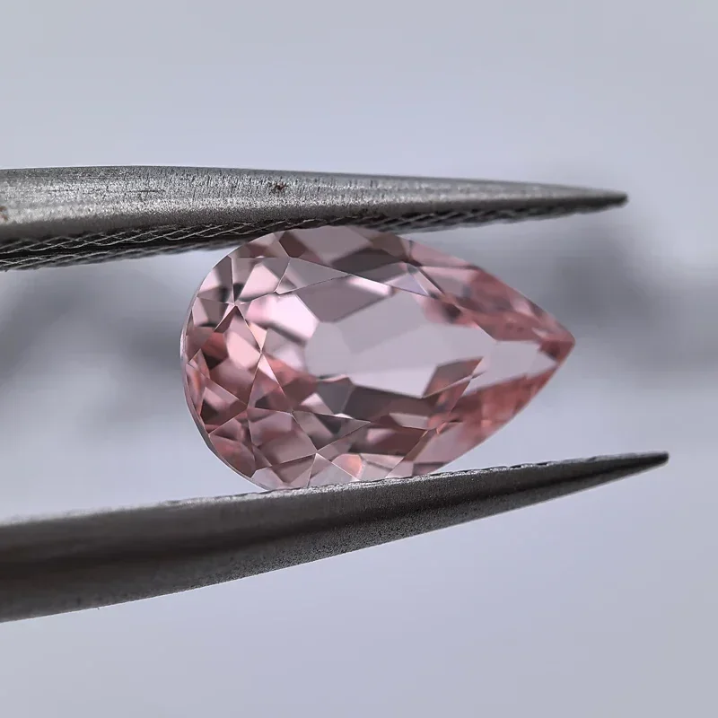 Top Lab Grown Sapphire Morgan Pink Color Pear Shape VVS1 Charms DIY For Jewelry Making Materials Selectable AGL Certificate