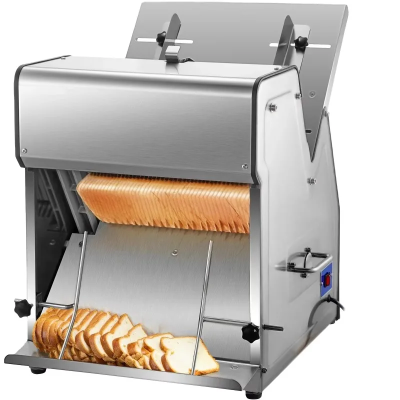 Commercial Toast Bread Slicer 12mm Thickness Electric Bread Cutting Machine 31PCS Bakery Bread Slicer