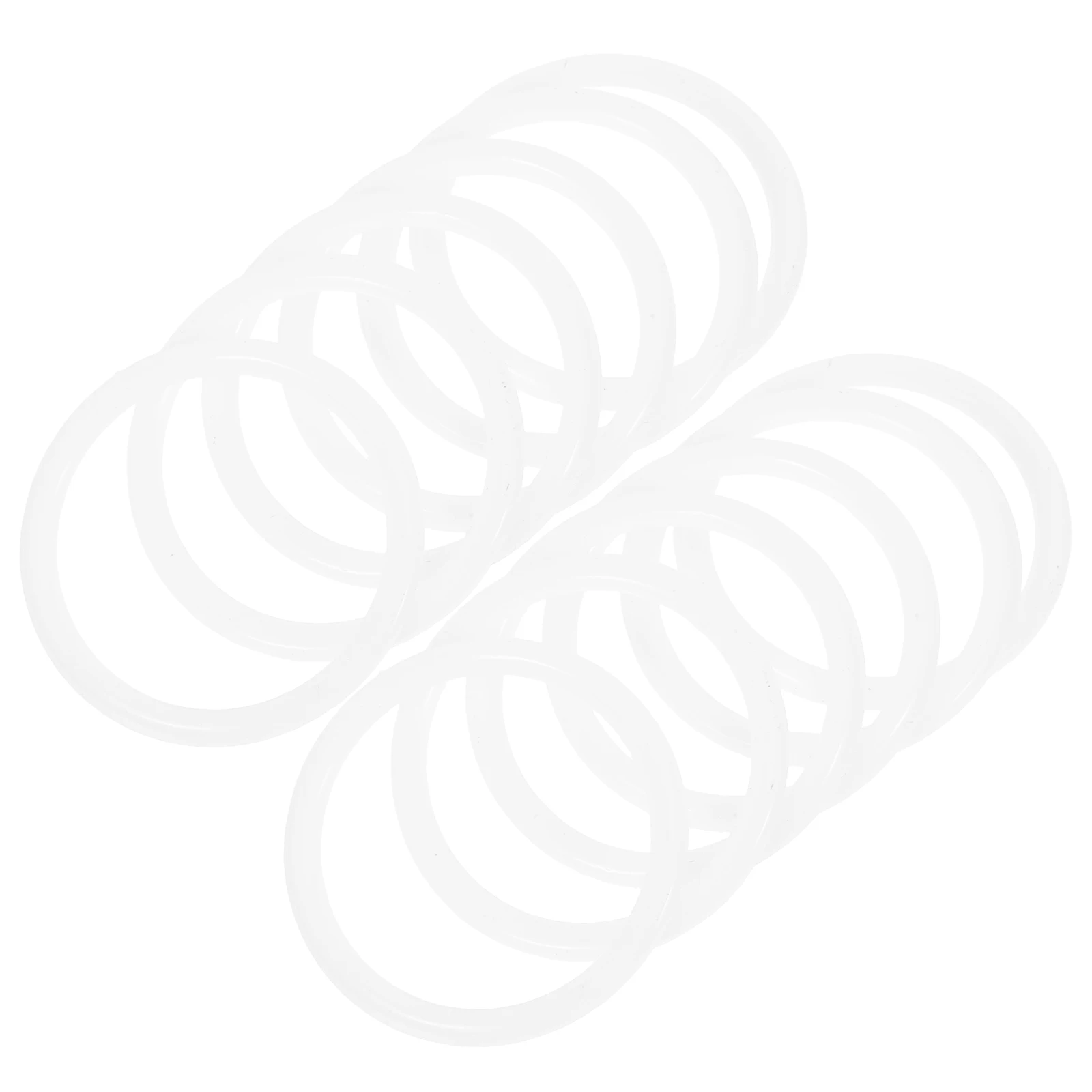

50Pcs Plastic Dreamcatcher Rings White Macrame Hoops Lightweight Durable DIY Supplies for Crafts Wreath Frame Home Decor