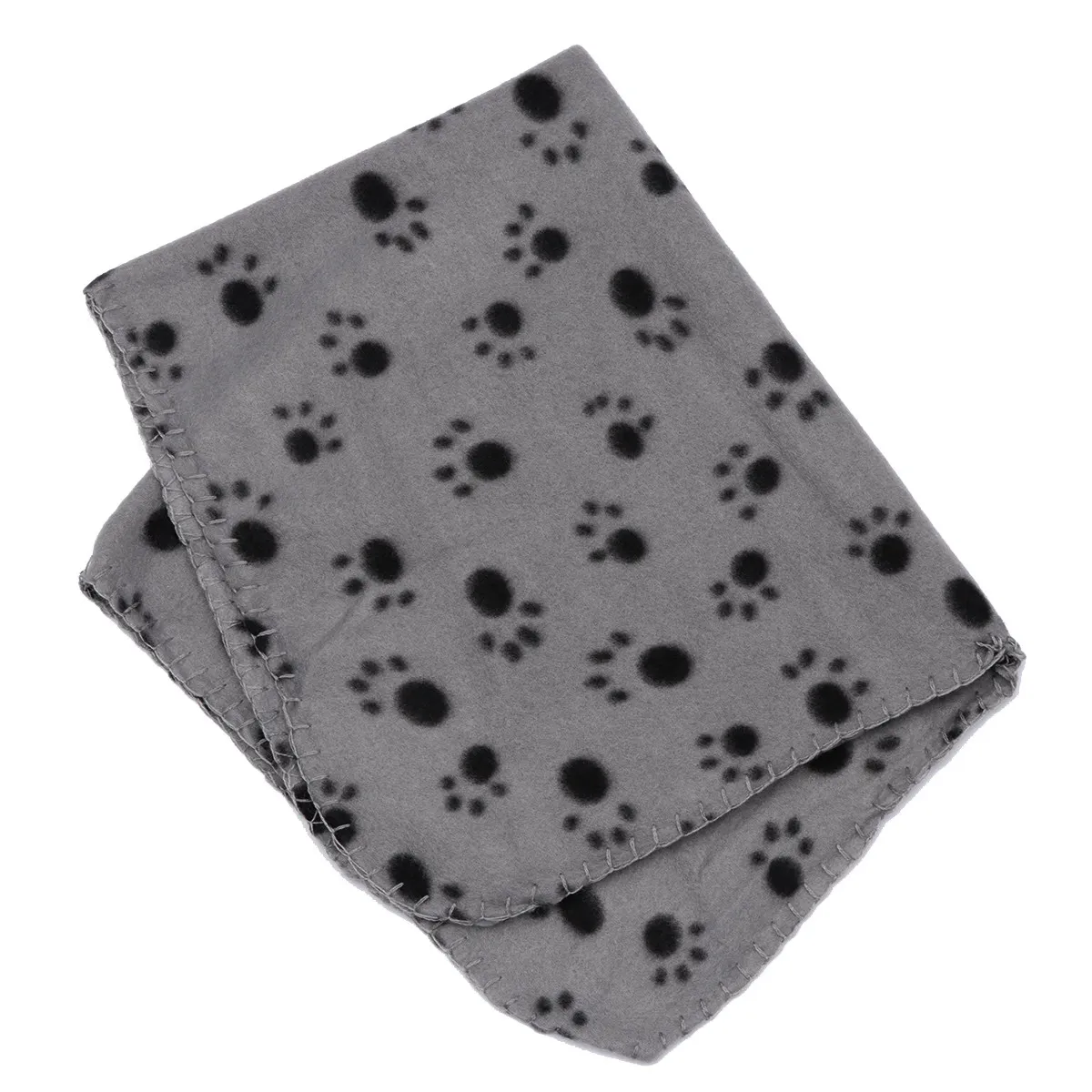 Gray Bottom Double sided Fleece Soft Comfortable No Lint Shedding Puppy Blankets for Small Dogs Cat Pattern Ideal Pet Beds