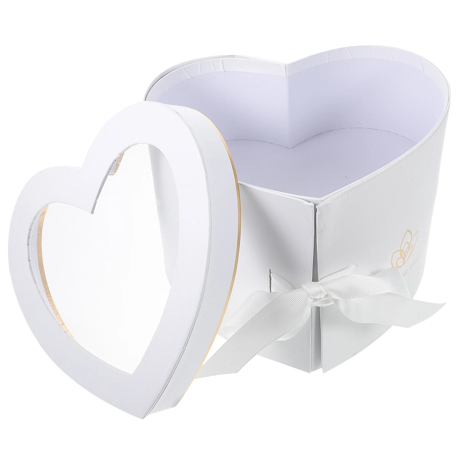 

Heart Shaped Gift Box Double Layer Premium Pvc Polyester Wear-Resistant For Roses Flowers Watch Candy Bouquet Packaging