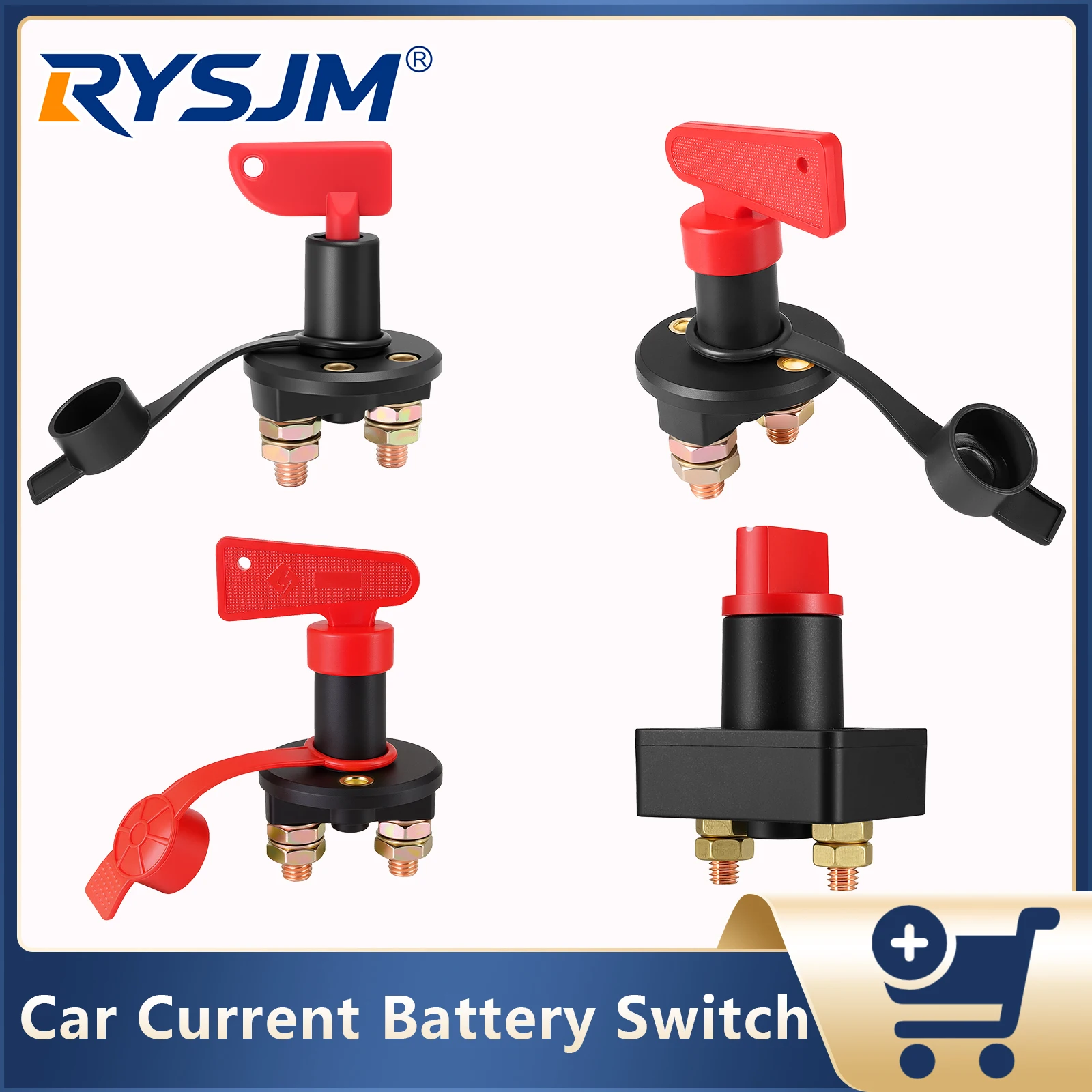 12V Auto Car Current Battery Isolator Isolation Switch Rotary Power Switch For Car Truck Boat Yacht Cut Off Battery Kill Switch