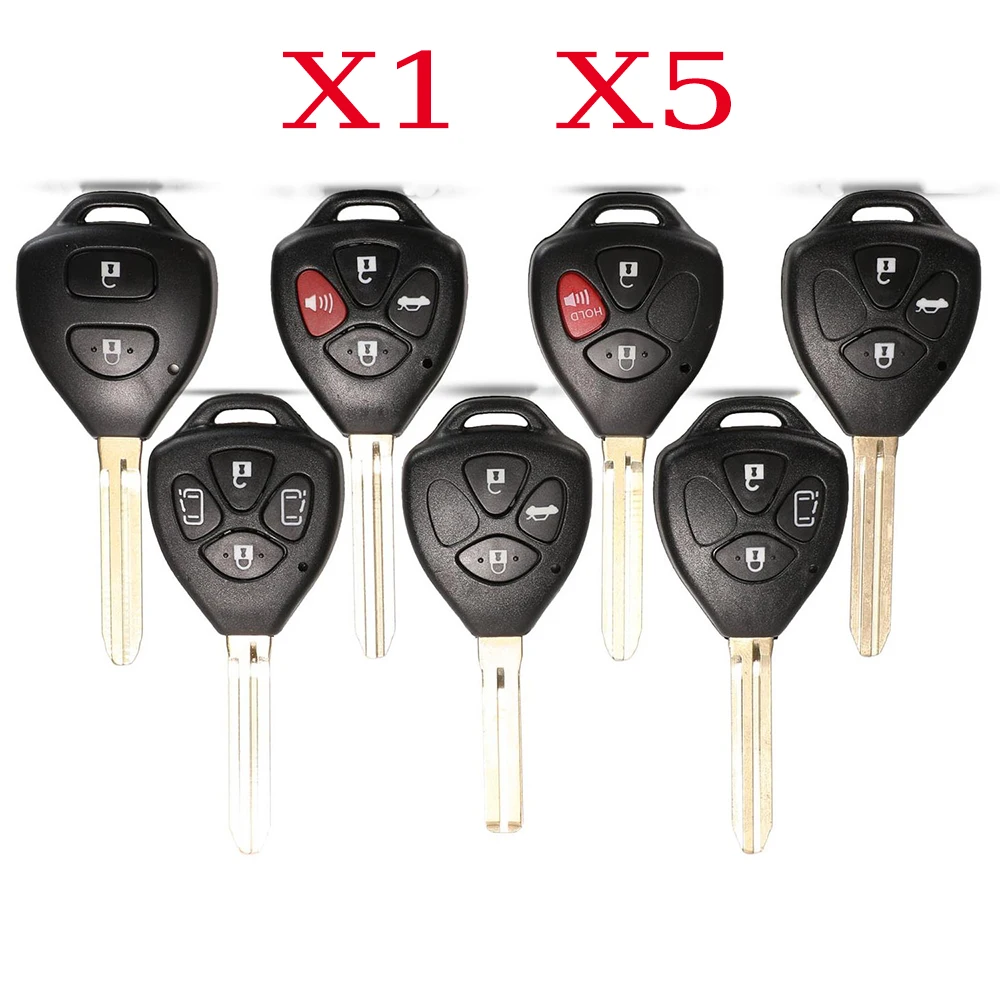 

Jingyuqin X1 X5 чехол для дистанционного ключа автомобиля, сменный брелок для Toyota Camry Avalon Corolla Matrix RAV4 Venza Yaris 3 + 1