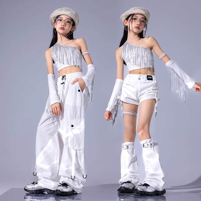 เด็กหญิง Hip Hop เครื่องแต่งกายเสื้อผ้าชุดเต้นรําแจ๊ส Street เต้นรํา Modern Dancer ชุด