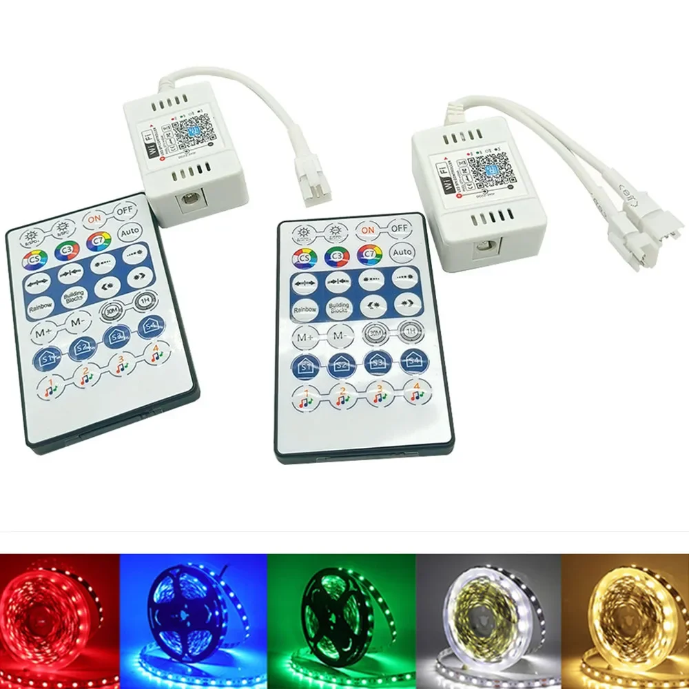 

WS2812 WS2811 Addressable Led Strip Lights WiFi RGB Pixels LED Controller Compatible Alexa/Google Home Magic Home DC5-24V