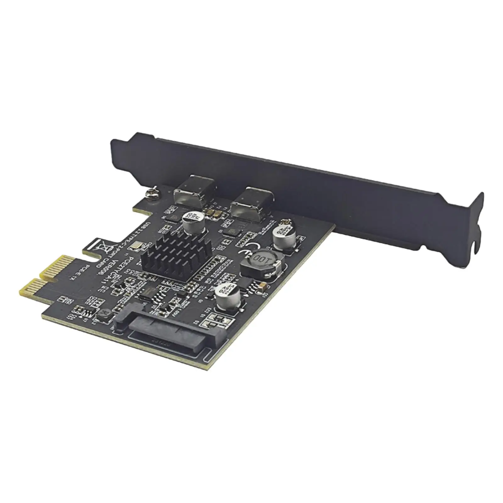 بطاقة توسيع USB3.2 ذات منافذ مزدوجة من النوع C PCI E احترافية للكمبيوتر المكتبي