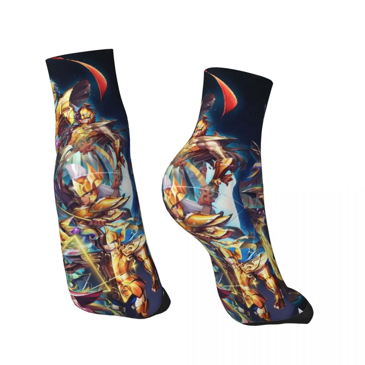 Poseidon Y Sus Generales Marinos Saint Seiya Anime Ankle Socks Male Mens Women Spring Stockings Harajuku