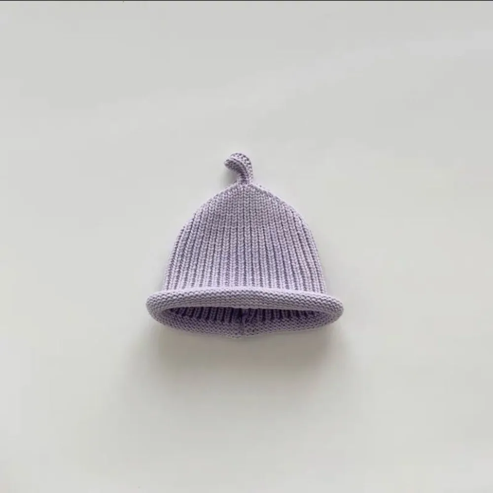 

Cute Korean Style Knit Cap Keep Warm Thick Winter Cap Solid Color Beanie Hats Autumn