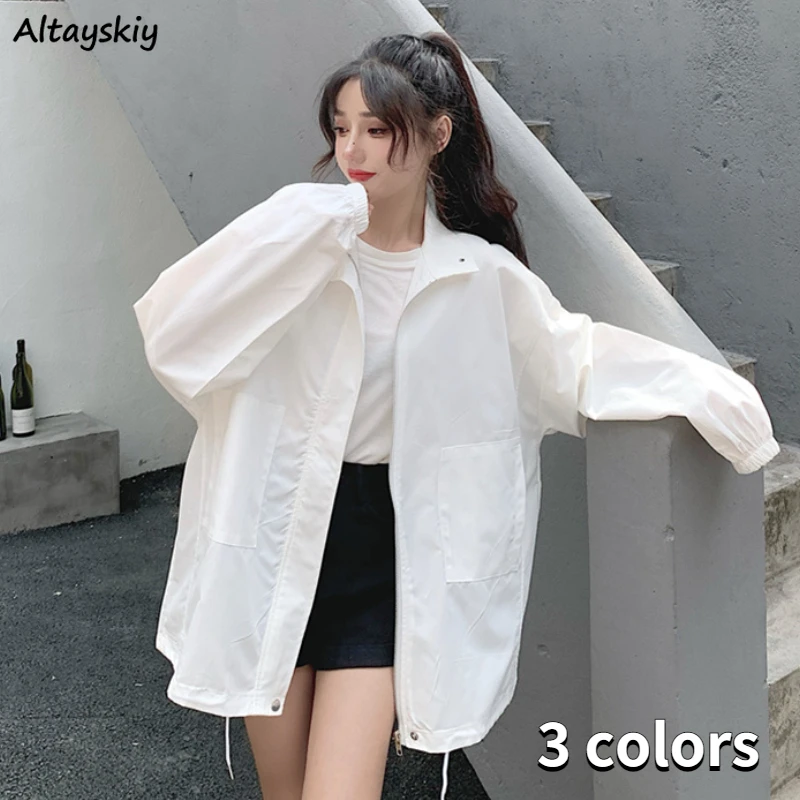 

Jackets Women Casual Student Outerwear BF Fashion Baggy All-match New Arrival Spring Chic Korean Style Simple Popular Mujer Girl