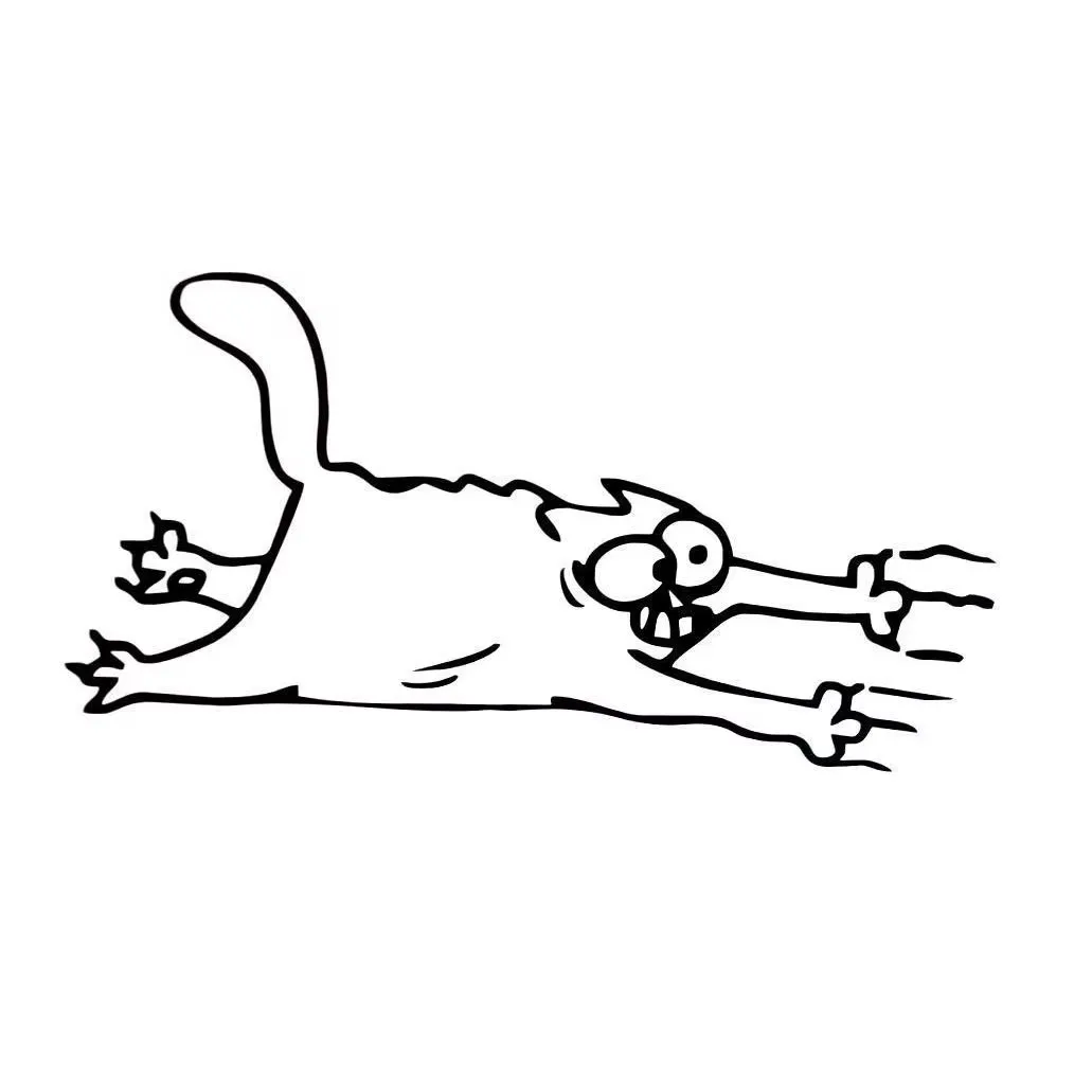 15*8Cm Funny Cat Sc… - image