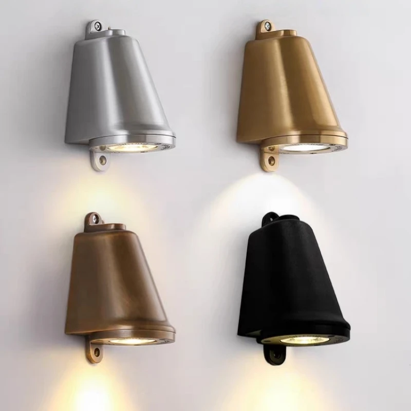 Retro ferradura led lâmpada de parede ao ar livre/interno sinal logotipo holofotes de alumínio fundido villa café bar entrada porta número luz