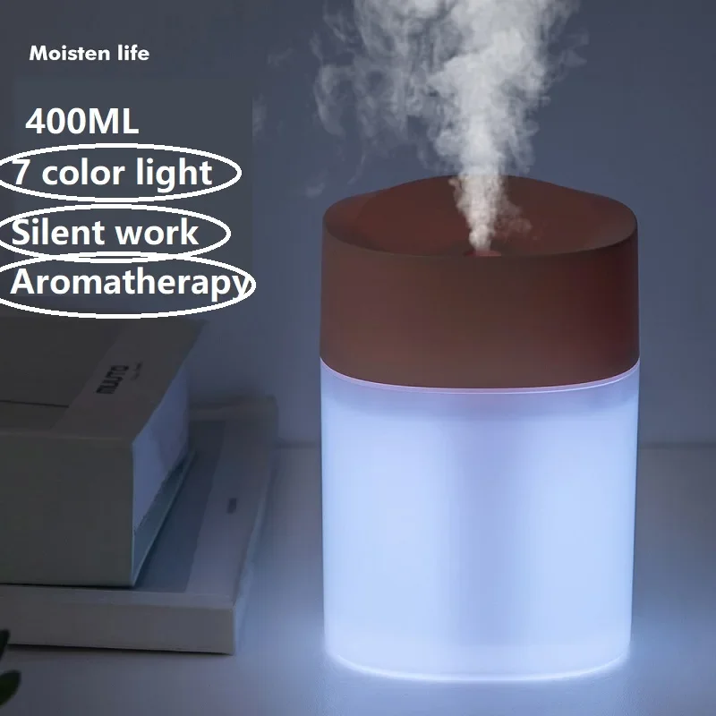 400ML Mini Air Humidifier USB Aromatherapy Diffuser LED Lamp Essential Oil Sprayer Umidificadores de ar Humificadores Ultrasonic