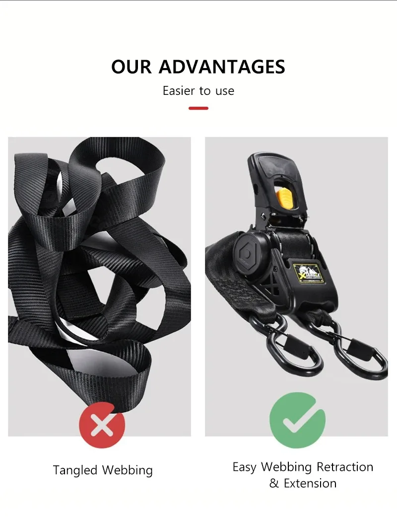 Automatic Retractable Ratchet Strap 680KG 330CM for Cargo Truck Motorcycle Transport Travel Quick Release Heavy Duty Straps