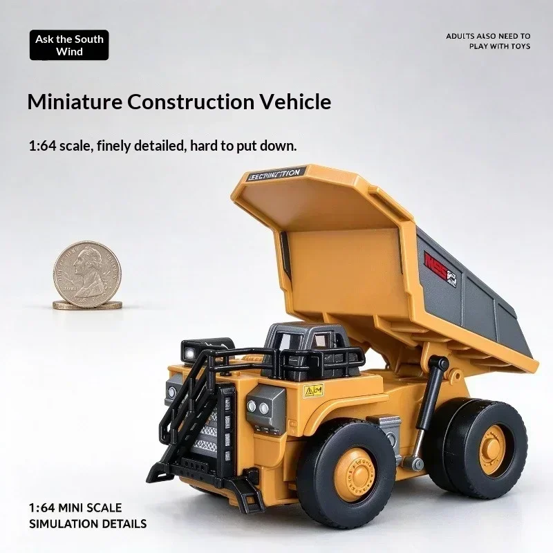 Mini RC Forklift 1;64 App Bluetooth Control Alloy Engineering Truck USB Rechargeable Remote Car Desktop Toy Gift for Boys