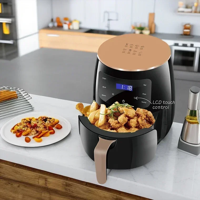 Household 4L/6L/8L/15LTouch Screen Air Fryer Electric Deep Fryer Oven Smart Air Fryers With Independent Baskets