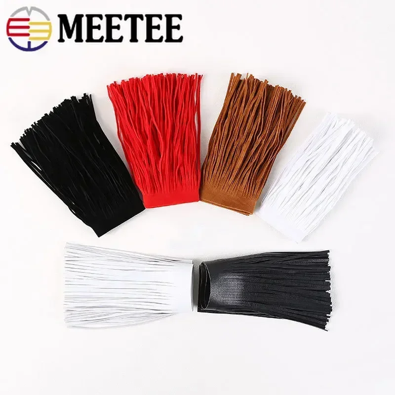 2Meters 10-30cm 3mm Leather Suede Tassel Fringe Lace Trims for Sewing Handbag Dresses Decor Ribbon DIY Bag Clothes Accessories