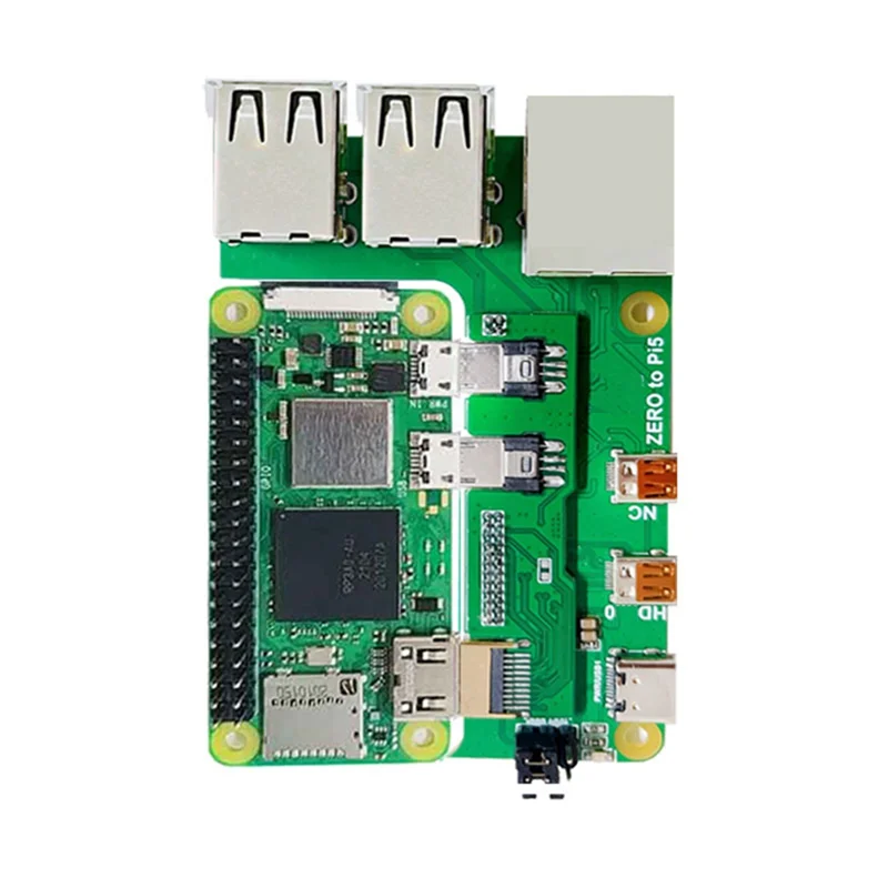 

Оптимальная плата расширения для Raspberry Pi Zero 2 Вт к PI5 Адаптер интерфейса Zero к Pi5 Нулевой USB-концентратор RJ45 Шляпа